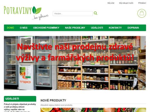 e-shop se zdravou výživou a kamenným obchodem v brně. 