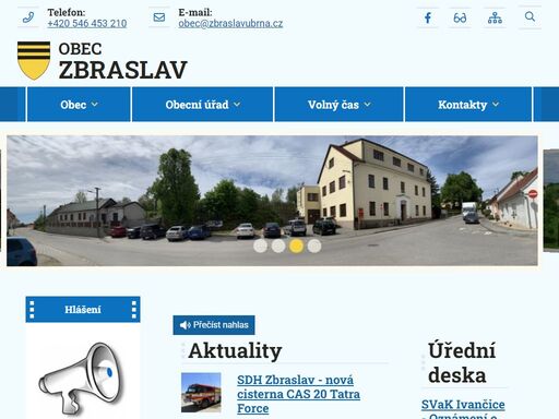 oficiální stránky obce zbraslav