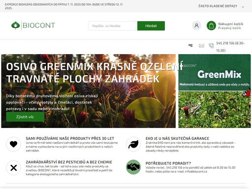 biologická ochrana rostlin pro vaše zahrady, skleníky a interiéry. jsme česká firma a již 30 let se zabýváme biologickou ochranou pro profesionální zemědělce i drobné pěstitele a zahrádkáře. v našem sortimentu naleznete pestrou paletu užitečných predátorů na škůdce, parazitické hlístice a postřiky na přírodní bázi.…