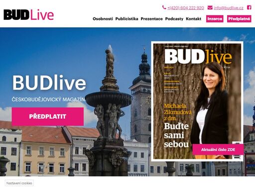 magazín pro všechny aktivní lidi, kteří žijí českými budějovicemi. vycházíme 4x ročně, předplatné od 180 kč.