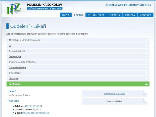 léčebně preventivní zařízení (lpz) - oficiální stránky polikliniky sokolov