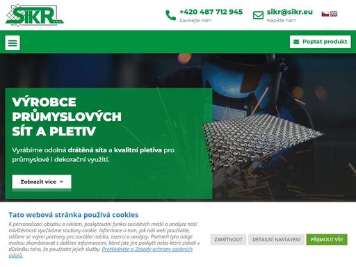 nakupujte síta a pletiva přímo od výrobce a prodejce průmyslových sítí a pletiv sikr, s r.o. jablonné v podještědí - heřmanice v podještědí.