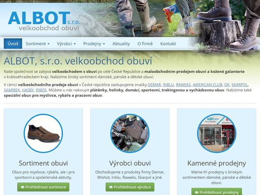 nabízíme velký sortiment obuvi pro myslivce, rybáře, ale i pro sportovní a společenské aktivity pro muže, ženy a děti.