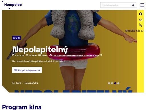 program kina voči filmový klub tady vary seniorkino mimikino školní projekce reklama v kině přístupnost na filmy pokladna pokladna kina je otevřena hodinu p ...