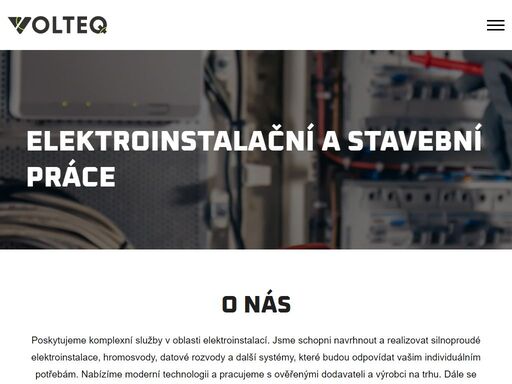 komplexní služby v oblasti elektroinstalací a stavebních prací