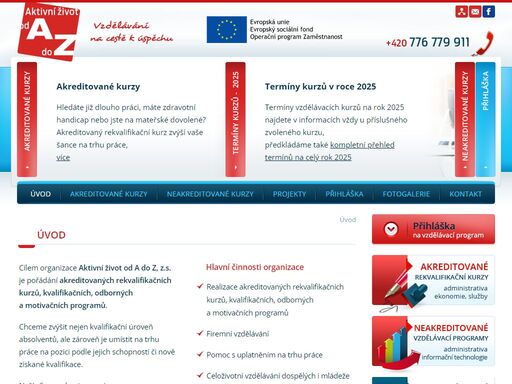 pořádáme rekvalifikační kurzy, projekty, vzdělávací programy také pro osoby se zp, rodiče na md, nabízíme také zájmové kurzy. kurzy probíhají ve frýdku-místku, havířově, karviné, kopřivnici a orlové.