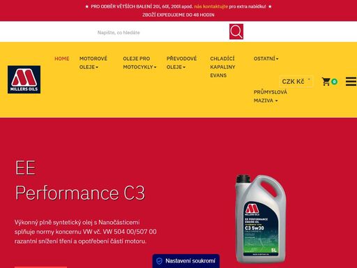 nakupujte kvalitní britské oleje a maziva millers oils v našem e-shopu. motorové, převodové oleje, chladící kapaliny, průmyslová maziva. expedujeme do 48 hodin.