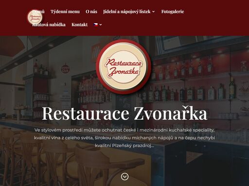 restaurace zvonařka, jedinečká svojí nádhernou zahrádkou a stylovém prostředí, kde můžete ochutnat české i mezinárodní kuchyňské speciality, kvalitní vína z celého světa, širokou nabídku míchaných nápojů a na čepu nechybí kvalitní plzeňský prazdroj...