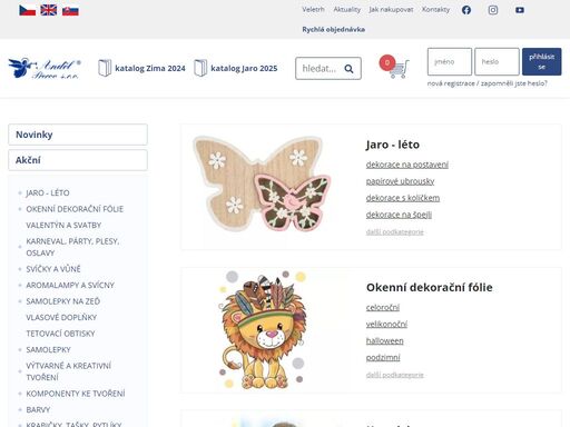 dovozce dekorací a kreativních potřeb pro malé i velké odběratele. bezkonkurenční ceny. přes 25 let na trhu.