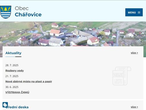 obec chářovice se rozprostírá jihozápadním směrem od města týnec nad sázavou.