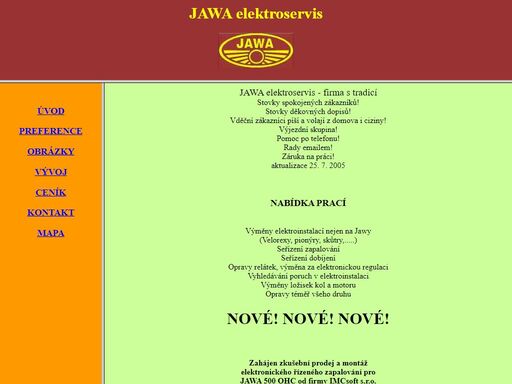 stranky elektroservisu jawa