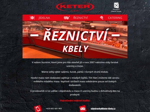 keter s.r.o. - řeznictví, uzenářství, jídelna, restaurace, oslavy, catering, jízdy na koni...