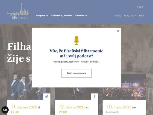 oficiální stránky plzeňské filharmonie. novinky, abonentní koncerty a ostatní vystoupení, vstupenky.
