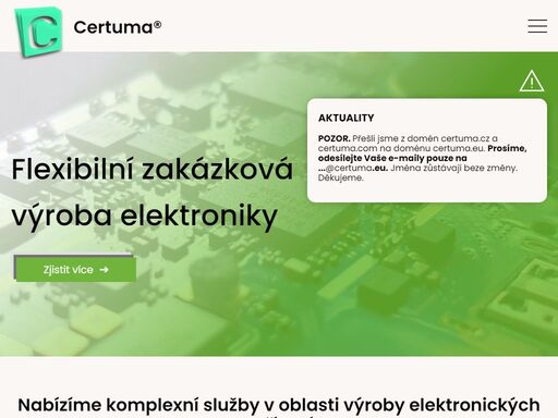 nabízíme komplexní služby v oblasti výroby elektronických zařízení. od nákupu materiálu přes osazení a oživení až po expedici.
