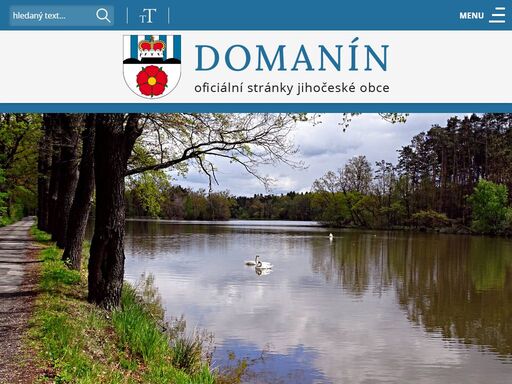 oficiální stránky jihočeské obce domanín