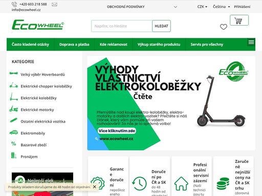 ecowheel – největší výběr elektrických motorek, koloběžek, čtyřkolek a dalších elektro vozidel. skvělé ceny, vše skladem a rychlé doručení! objednejte na ecowheel.cz.