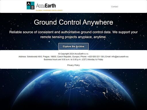 accuearth s.r.o. is a leader in the collecting of high quality ground control points (gcps) for imagery and gis data sets.