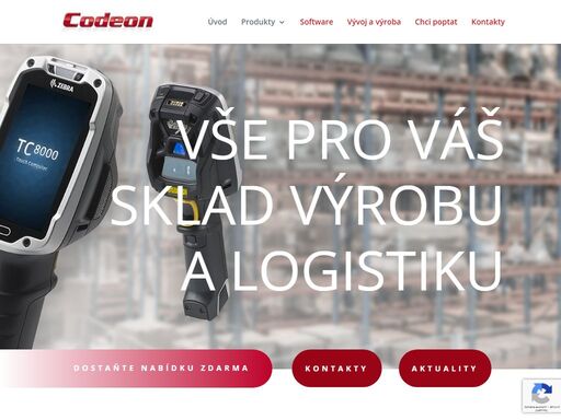codeon je váš dodavatel technologií, software a spotřebních materiálů pro skladovou logistiku, výrobu, velkoobchod i maloobchod.