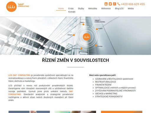 lcg 360° consulting je poradenská společnost specializující se na restrukturalizace a rozvoj firem převážně v oblastech řízení, finančního řízení, obchodu a marketingu. mezi naše specializace patří: ozdravení a revitalizace společností, restrukturalizace, finanční řízení, optimalizace vnitřních a vnějších procesů, zvyšování podnikatelské výkonnosti, obchod a marketing a strategické poradenství.