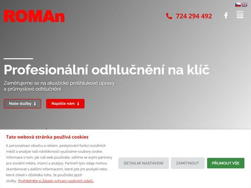 roman s.r.o. – jsme na trhu přes 30 let a pomohli jsme s odhlučněním více než 400 spokojeným klientům. nabízíme silniční protihlukové panely, odhlučnění tepelných čerpadel, jednotek na střechách a průmyslové odhlučnění.