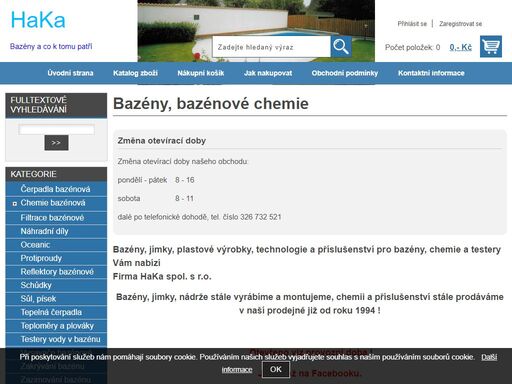 vnitřní bazény i venkovní bazény, bazénová chemie, dodavatel a servis bazénů