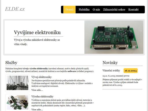 zakázkový vývoj a výroba elektroniky, praha, zlín, datasheety a katalogové listy.