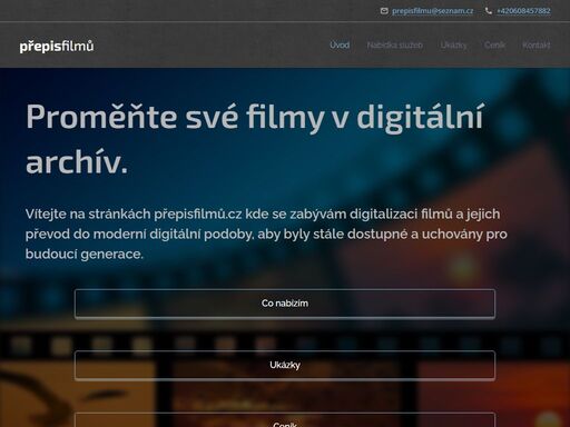proměňte své filmy v digitální archív.