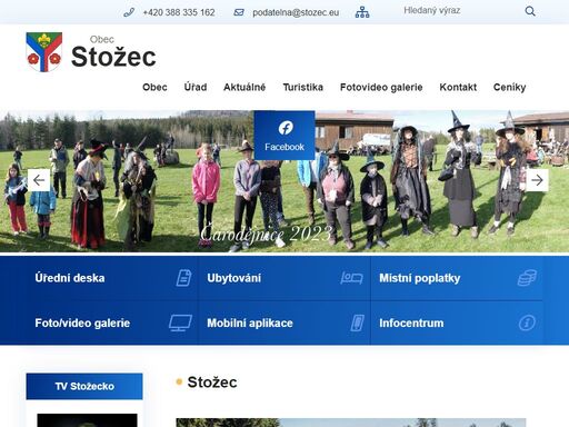 oficiální stránky obce stožec