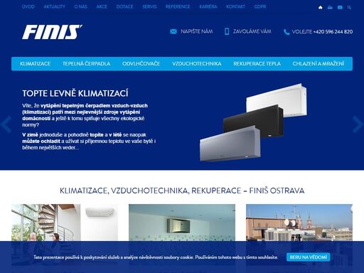 klimatizace, vytápění, odvlhčovače, tepelná čerpadla, vzduchotechnika, rekuperace tepla, chladicí, mrazicí, zařízení, technika, finiš, ostrava klimatizace, vytápění, odvlhčovače, tepelná čerpadla, vzduchotechnika a rekuperace tepla, chladicí a mrazicí zařízení - finiš ostrava - klimatizace, s.r.o. akce - sleva na klimatizace. realizace v regionu: frýdek-místek – havířov – karviná – nový jičín – opava – ostrava.