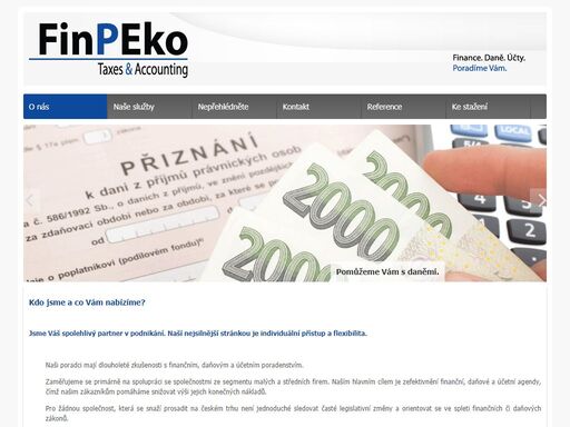 účetnictví, mzdové účetnictví, finanční poradenství, daně, daňové poradenství.