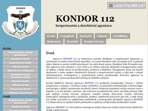 kondor 112, bezpečnostní a detektivní agentura. profesionalita a flexibilita.