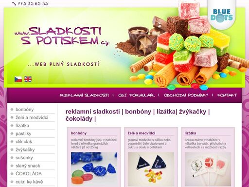 sladkosti s potiskem, reklamní sladkosti, bonbóny, lízátka, čokolády