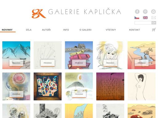 galerie kaplička nabízí prodej umělecký děl - malba, grafika, kresba, fotografie, plastika, keramika, sklo a šperk - díla českých a moravských autorů.