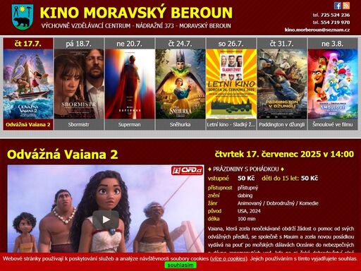 kino moravský beroun - výchovně vzdělávací centrum, nádražní 373, moravský beroun