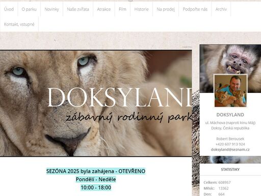 doksyland - bílí tygři, bílí lvi, jízda na velbloudu, jízda na poníkovi