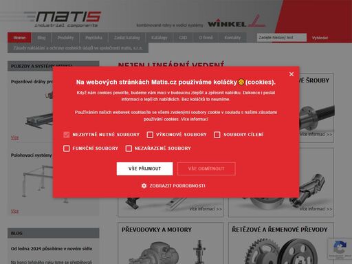 matis s.r.o. je specialista na lineární vedení a spolehlivý dodavatel strojních komponentů světových značek.