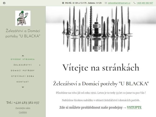 železářství a domácí potřeby u blacka
