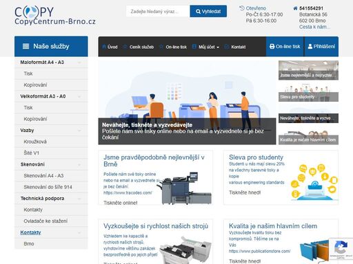 copy centrum brno - kopírování, velkoformátový tisk, množstevní slevy, online tisk