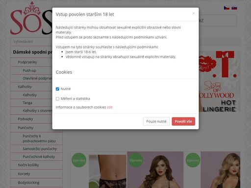 prodáváme dámské spodní prádlo a erotické oblečení. korzety a erotické prádlo máme i ve velikostech xxl. najdete u nás též sexy oblečení, punčochy, luxusní podprsenky, noční košilky, šaty xxl a levné…