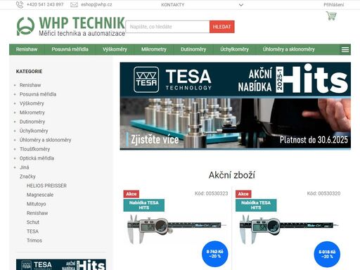 eshop specializovaný na prodej měřidel a veškeré měřící techniky od výrobců renishaw, schut, tesa, leine & linde a dalších.  poskytujeme technickou podporu, poradenství a servis.