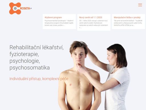 zdravotnické zařízení s psychosomatickým přístupem nabízí služby v oboru fyzioterapie, rehabilitačního lékařství, psychologie a psychosomatiky pro děti i dospělé.
