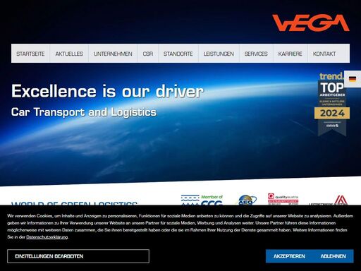 excellence is our driver. vegatrans ist ihr unternehmen im bereich des fahrzeugtransports. weltweit überführen wir nutzfahrzeuge, busse, trailer und pkws.