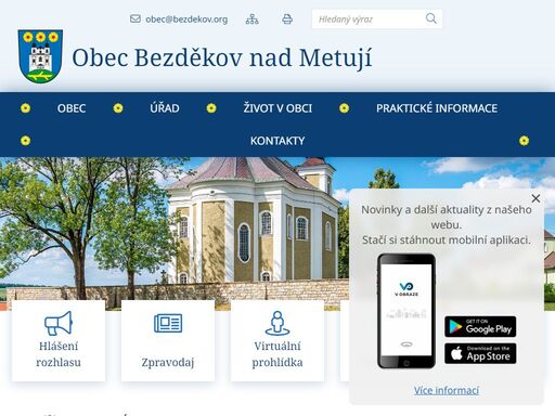 oficiální stránky obce bezděkov nad metují