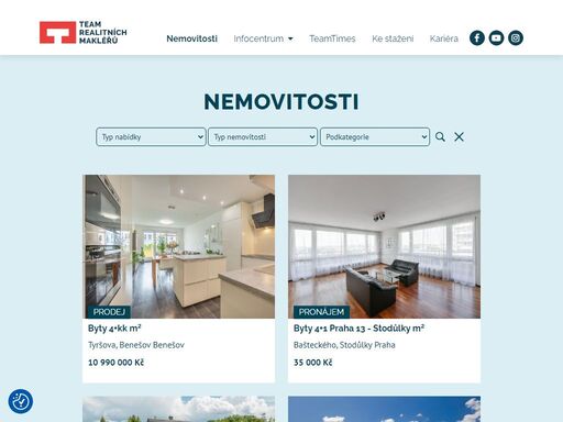 team-rm.cz. moderní realitní kancelář se specializací na prodeje a pronájmy bytů, domů, pozemků a komerčních nemovitostí.