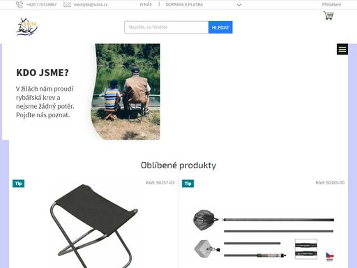 v žilách nám proudí rybářská krev a nejsme žádný potěr. staňte se členem sona rodiny a vyberte si z široké nabídky rybářského vybavení od českého výrobce.