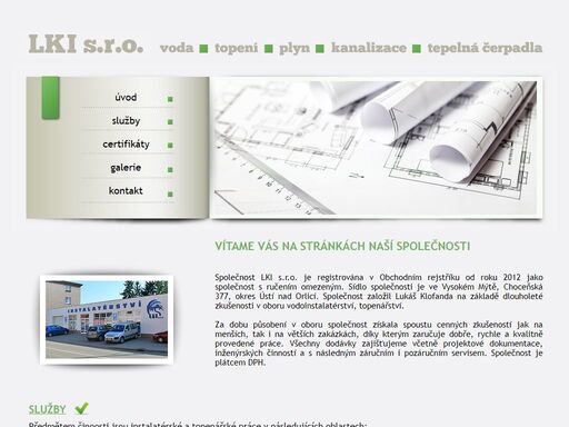 lki s.r.o. voda - topení - plyn . odpady a kanalizace
