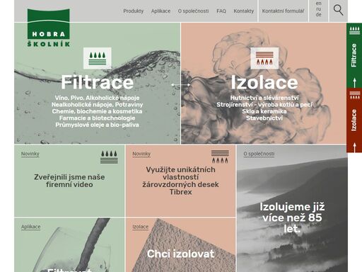 společnost hobra-školník je významný evropský výrobce řešení v oblastech filtrace a izolace. první izolační výrobky se značkou hobra spatřily světlo světa před 85-ti lety a problematikou filtrace se hobra zabývá již více než 65 let. přesvědčte se o...