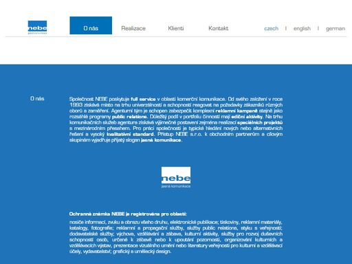 nebe s.r.o.. - full service v komerční komunikaci
