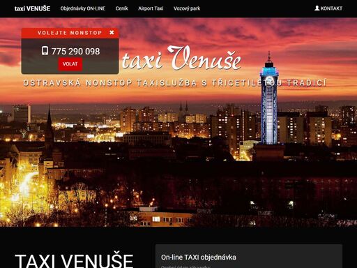 taxi venuše, ostravská nonstop taxislužba s objednávkou on-line a více než třicetiletou tradicí