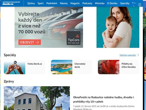 novinky a zprávy z jindřichova hradce a okolí. nejdůležitější informace a události z jednotlivých obcí, dění v politice, kultuře, sportu i v běžném životě.